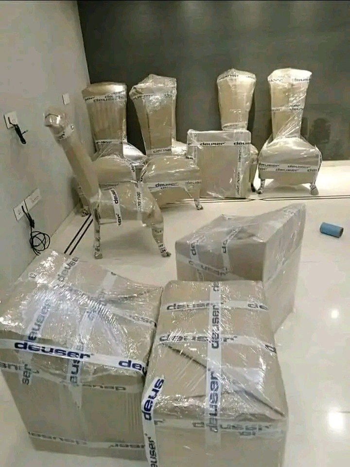Furniture wrapped and protected for international shipping